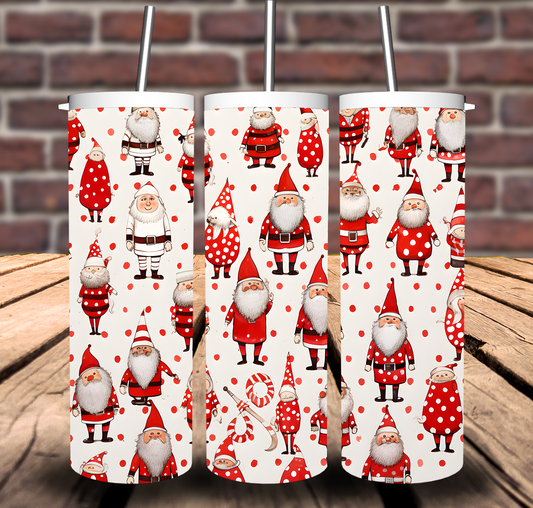 Christmas Vintage Santa Holiday Sublimation Tumbler 20oz 30oz